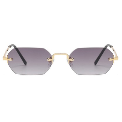 Spykay™ SG60884 Geometric Rimless Metal Temples Sunglasses