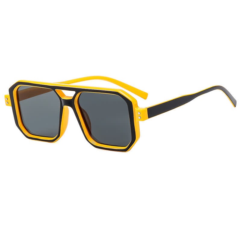 Spykay™ SG60875 Trendy Square Frame Double Bridges Sunglasses
