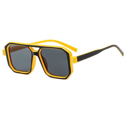 Spykay™ SG60875 Trendy Square Frame Double Bridges Sunglasses