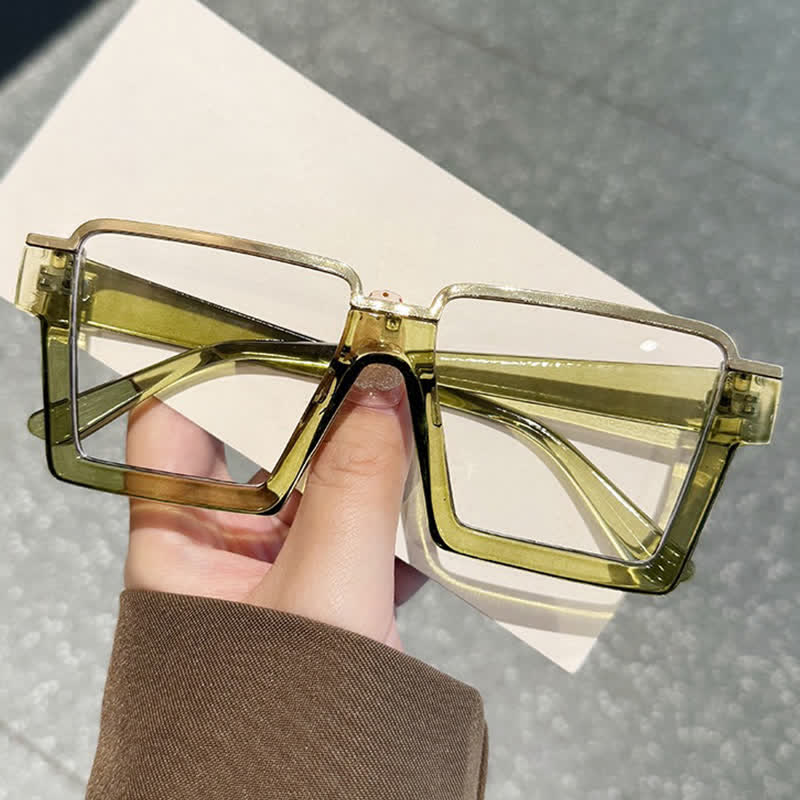 Spykay™ EG26785 Square Frame Trendy Semi-Rimless Anti-blue Light Glasses