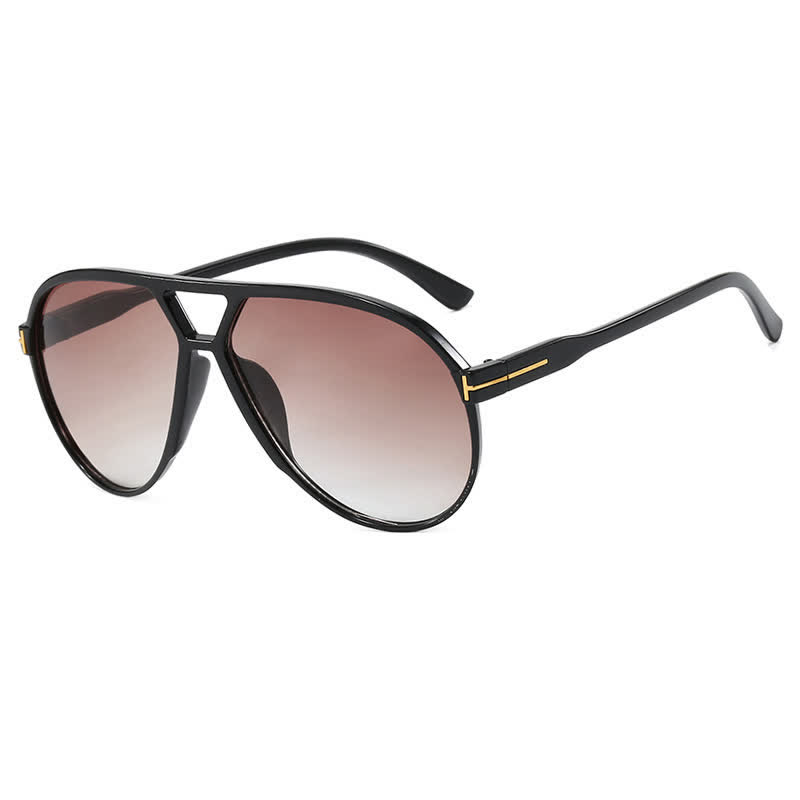 Spykay™ SG60858 Double Bridges 'T' Design Oversized Frame Hipster Aviator Sunglasses