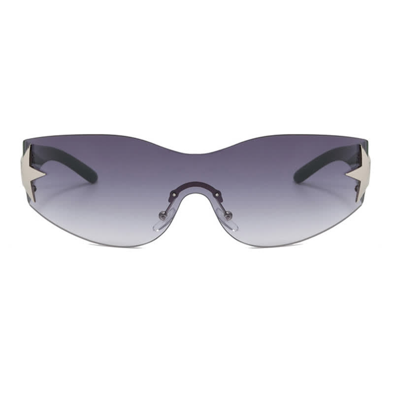 Spykay™ SG60726 Star One-piece Rimless Y2K Cyberpunk Aviator Sunglasses