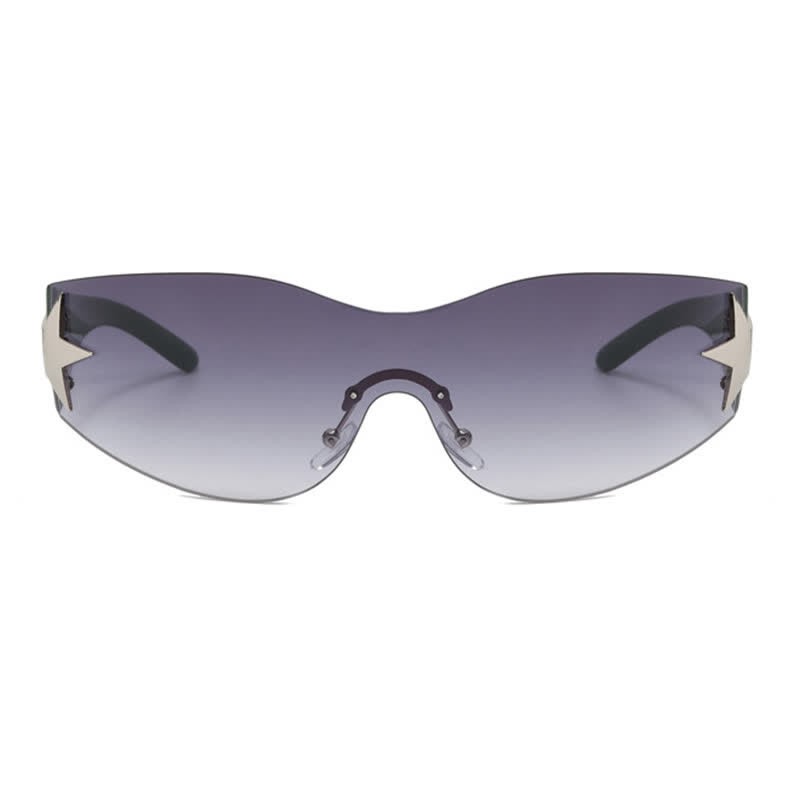 Spykay™ SG60726 Star One-piece Rimless Y2K Cyberpunk Aviator Sunglasses