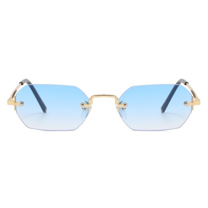 Spykay™ SG60884 Geometric Rimless Metal Temples Sunglasses