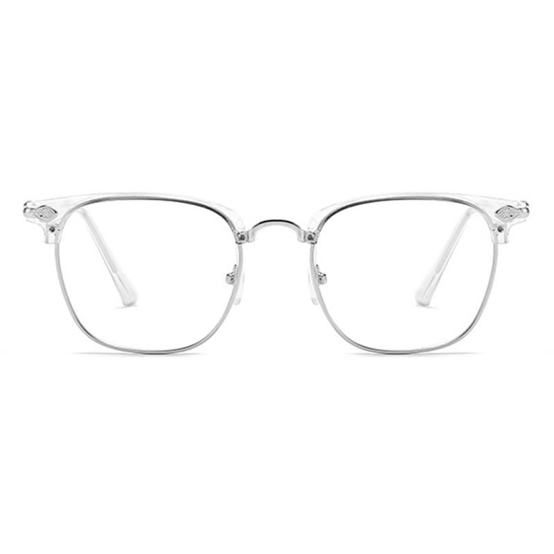 Spykay™ EG26834 Semi-Rimless Unisex Retro Square Frame Anti-blue Light Browline Glasses - image 6