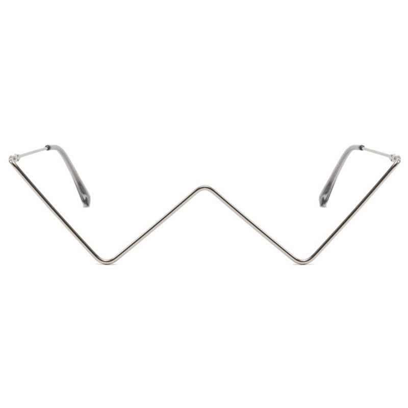 Spykay™ EG26881 Trendy Lensless Rhinestone Decor Semi-Rimless Glasses - image 19