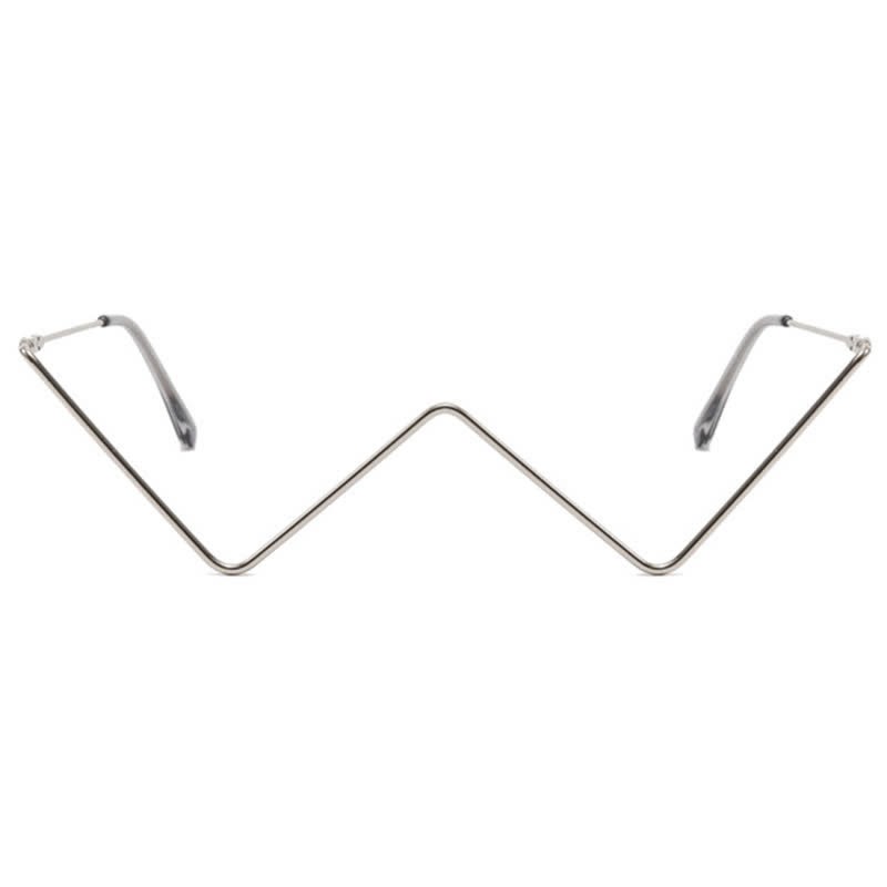 Spykay™ EG26881 Trendy Lensless Rhinestone Decor Semi-Rimless Glasses - image 19