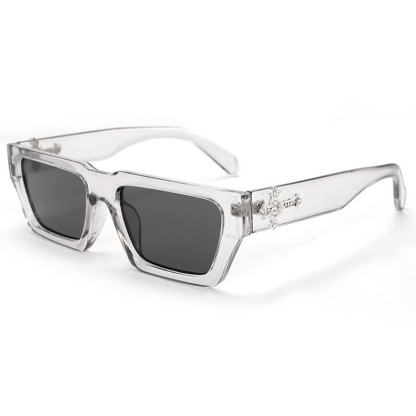 Spykay™ SG61019 Unsiex Rhinestone Cross Decor Square Frame Sunglasses - Grey - image 14