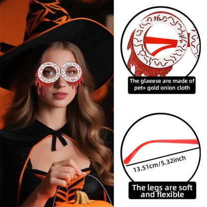 Spykay™ EG26830 Halloween Spooky Bat Pumpkin Skull Glasses for Adult Children - image 4