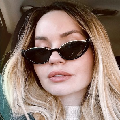 Spykay™ SG60716 Unisex Hipster Semi-Rimless Cat-Eye Sunglasses - Black/Grey - image 14