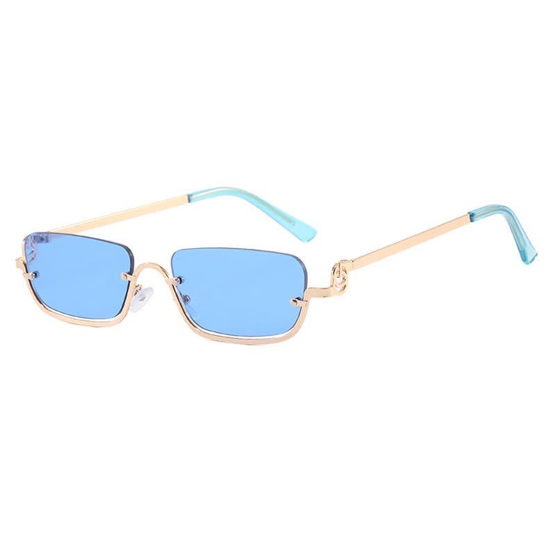 Spykay™ SG60874 Trendy Semi-Rimless Rectangle Frame Sunglasses - Blue - image 18