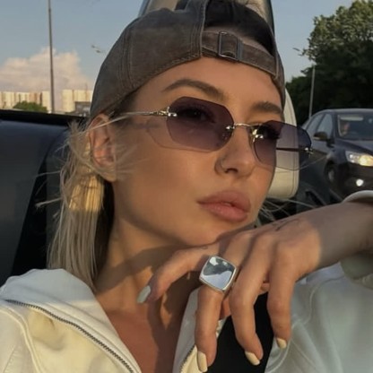 Spykay™ SG60884 Geometric Rimless Metal Temples Sunglasses