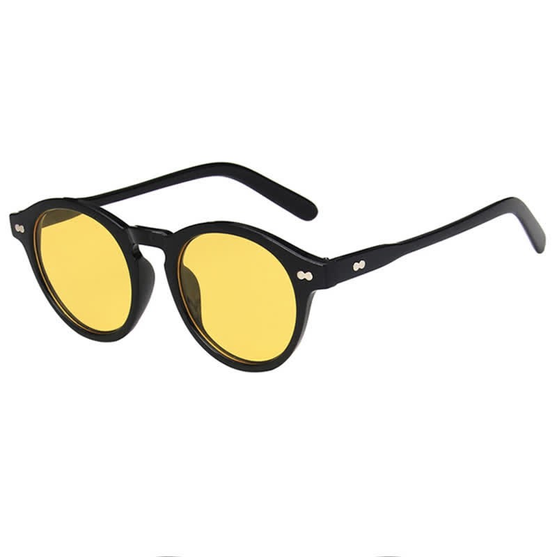 Spykay™ SG60898 Retro Classic Round Frame Sunglasses - Black/Yellow - image 8