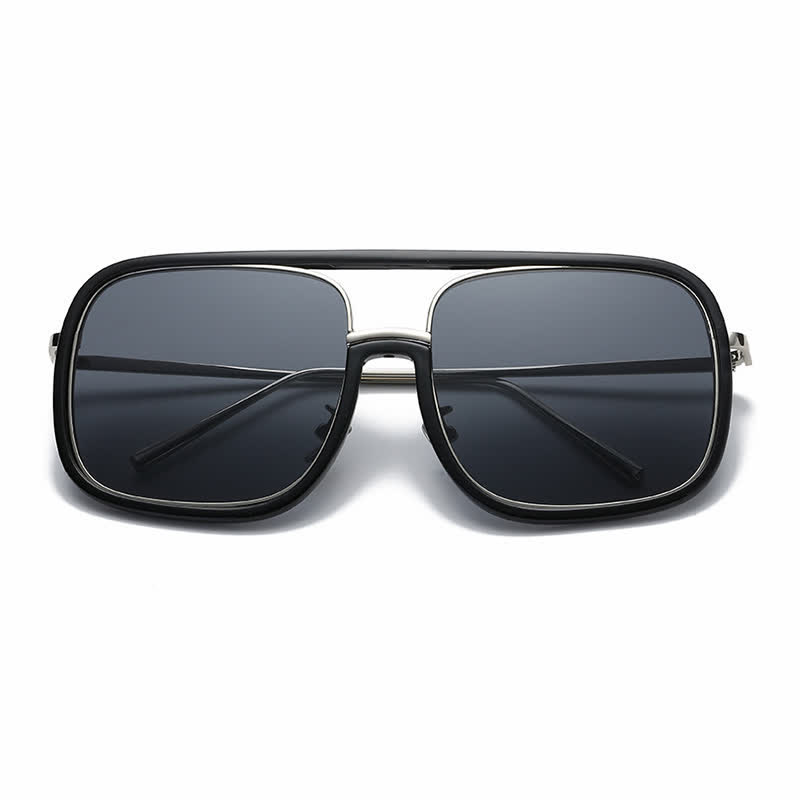 Spykay™ SG60732 Tortoise Pattern Flat Top Square Frame Double Bridges Sunglasses - image 10