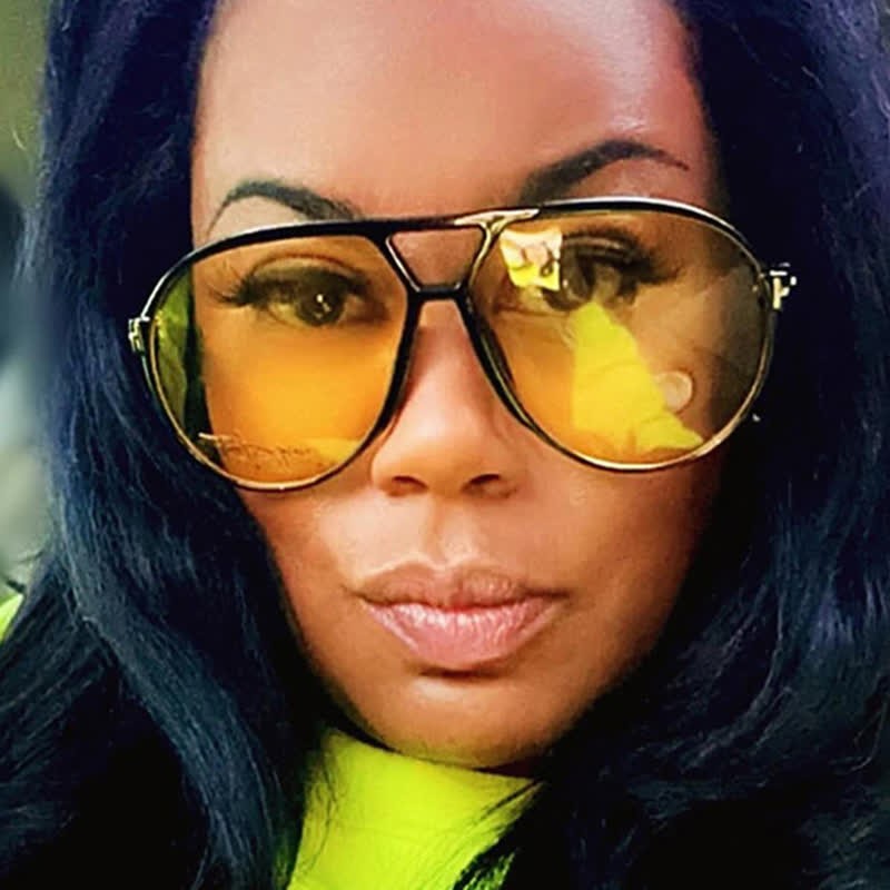 Spykay™ SG60858 Double Bridges 'T' Design Oversized Frame Hipster Aviator Sunglasses