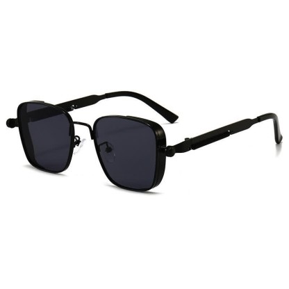 Spykay™ SG61005 Steampunk Square Frame Spring Temples Retro Sunglasses - Black - image 8