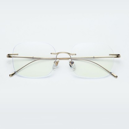Spykay™ EG26850 Square Titanium Frame Anti-blue Light Hipster Rimless Glasses - image 10