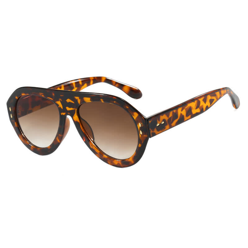 Spykay™ SG60756 Women's Hipster Aviator Sunglasses - Brown Leopard - image 14