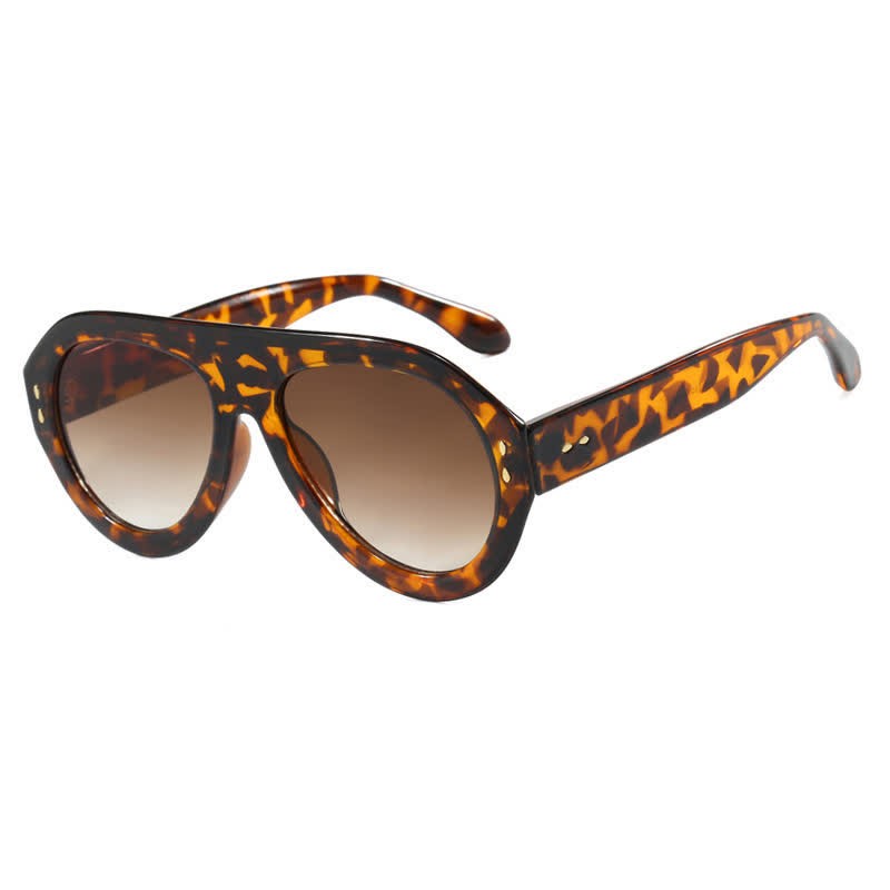Spykay™ SG60756 Women's Hipster Aviator Sunglasses - Brown Leopard - image 14