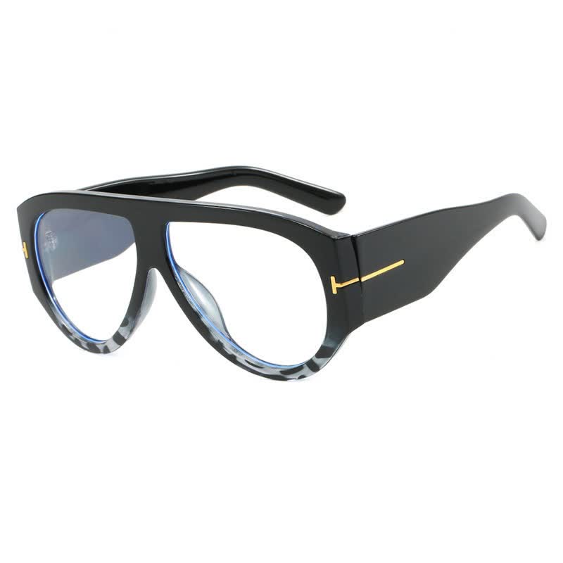 Spykay™ EG60664 'T' Design Toad Frame Aviator Eyeglasses - Black/Leopard Print - image 18