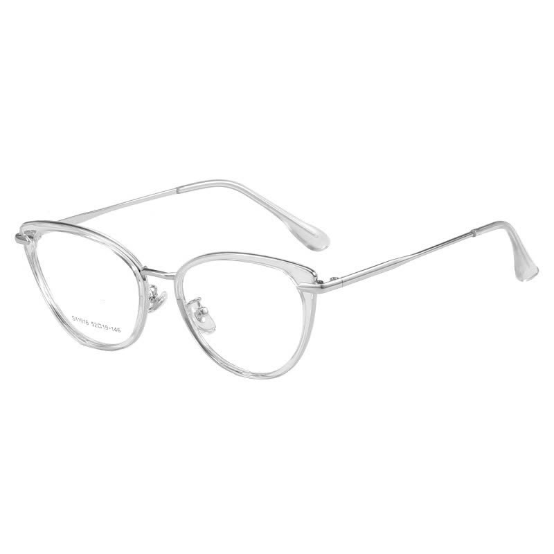 Spykay™ EG26876 Classic Simple Cat-Eye Anti-blue Light Fashion Glasses - Clear/Silver - image 13
