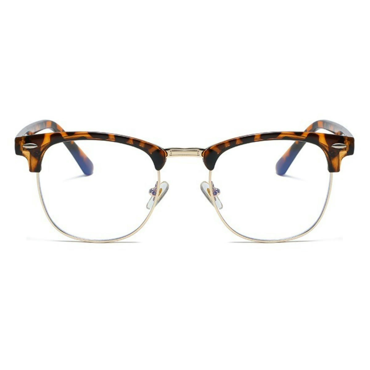 Spykay™ EG1015 Unisex PC Square Half-Frame Clear Lens Glasses, Suitable For Daily Office & Reading Blue Light Glasses - image 6