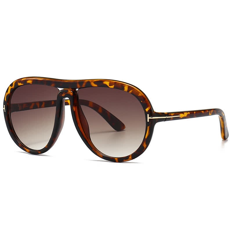 Spykay™ SG60759 'T' Design Hipster Aviator Sunglasses - Leopard Print - image 13