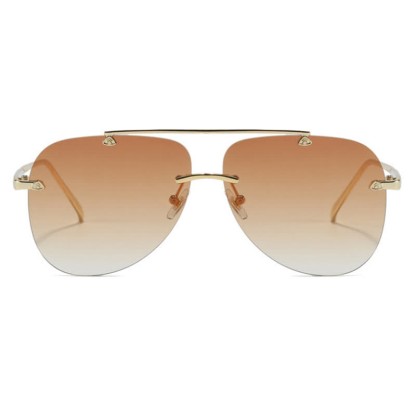 Spykay™ SG60888 Rimless Double Bridges Retro Aviator Sunglasses