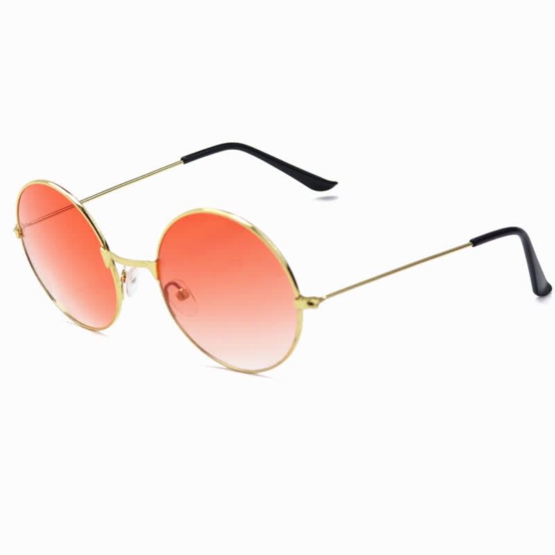 Spykay™ SG61008 Retro Round Frame Metal Sunglasses for Women Men - Ombre Red - image 23