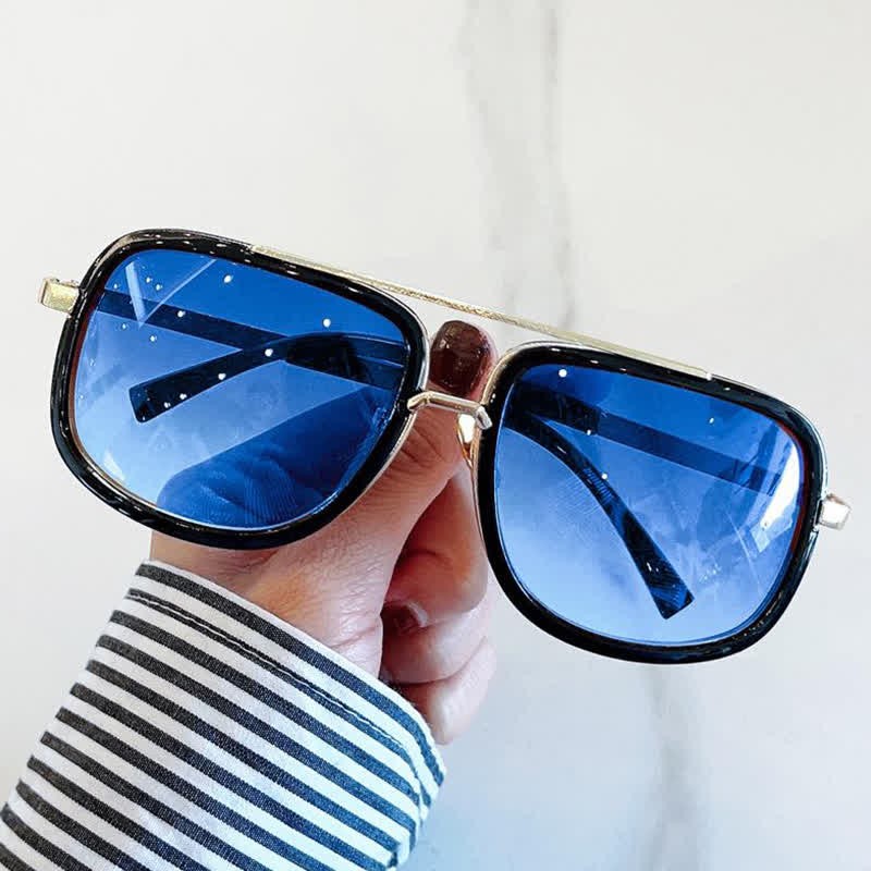 Spykay™ SG1013 Aviator Double Bridges Frame Brown Ombre Tinted Sunglasses - image 15