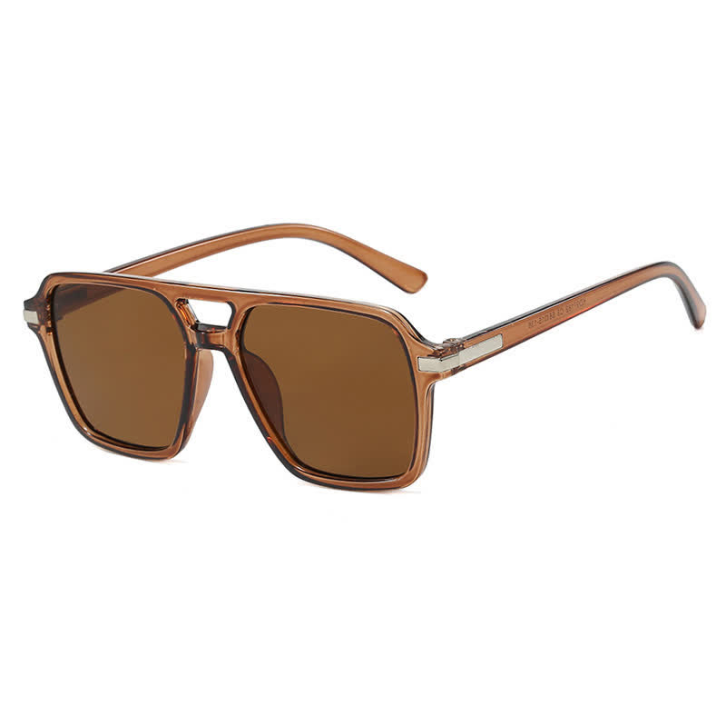 Spykay™ SG61014 Square Frame Double Bridges Classic Sunglasses - Brown - image 15