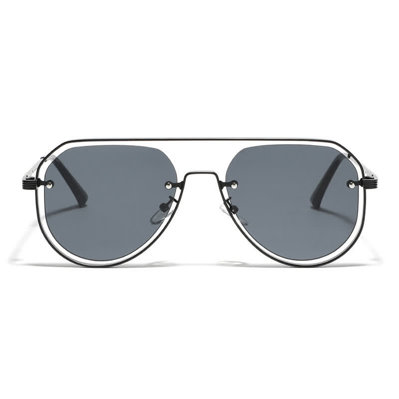 Spykay™ SG60848 Vintage Double Bridges Hollow-out Aviator Sunglasses - image 9