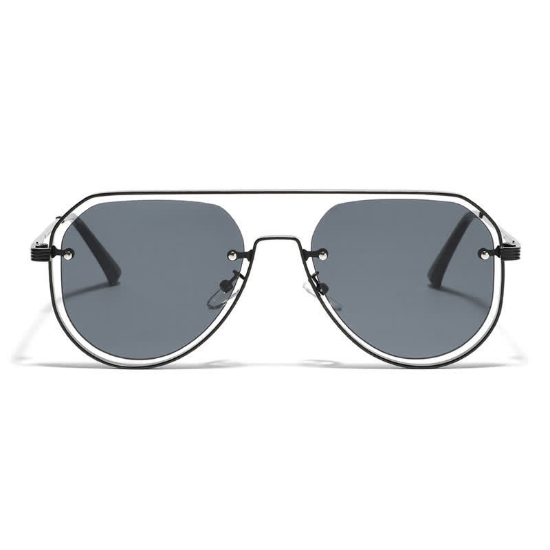 Spykay™ SG60848 Vintage Double Bridges Hollow-out Aviator Sunglasses - image 9