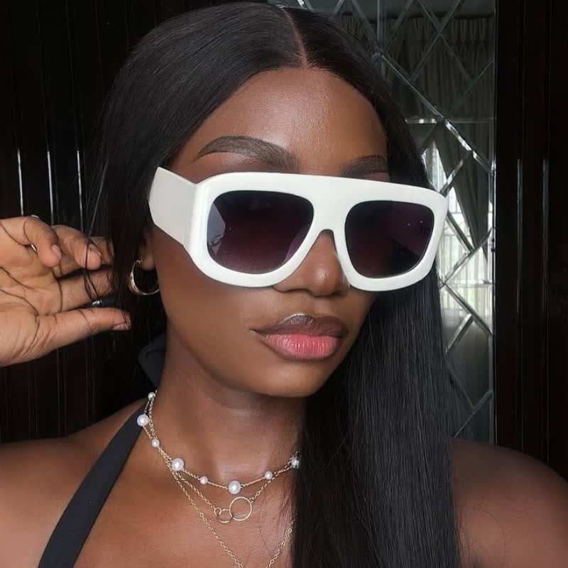 Spykay™ SG60675 Oversized Square Frame Hipster Sunglasses - Beige - image 13