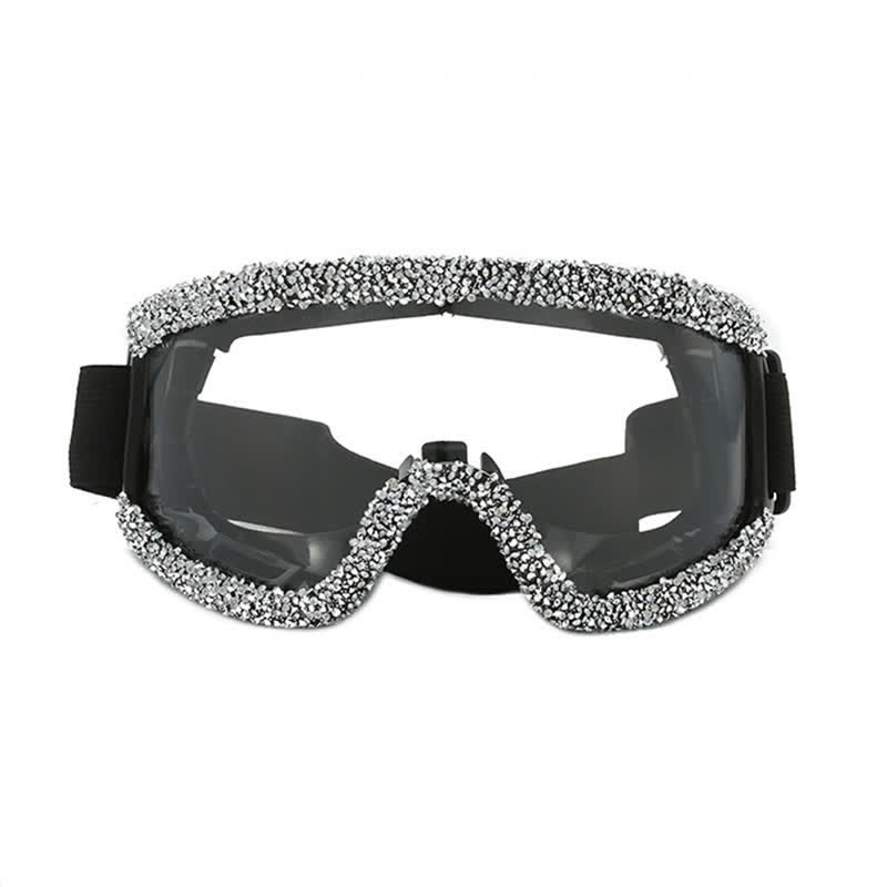 Spykay™ SG61047 Full Rhinestone Decor Unisex Windproof Motorcycle Goggle, Ski Goggles For Outdoor Activities - image 8