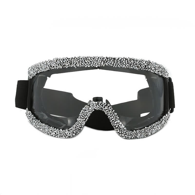 Spykay™ SG61047 Full Rhinestone Decor Unisex Windproof Motorcycle Goggle, Ski Goggles For Outdoor Activities - image 8