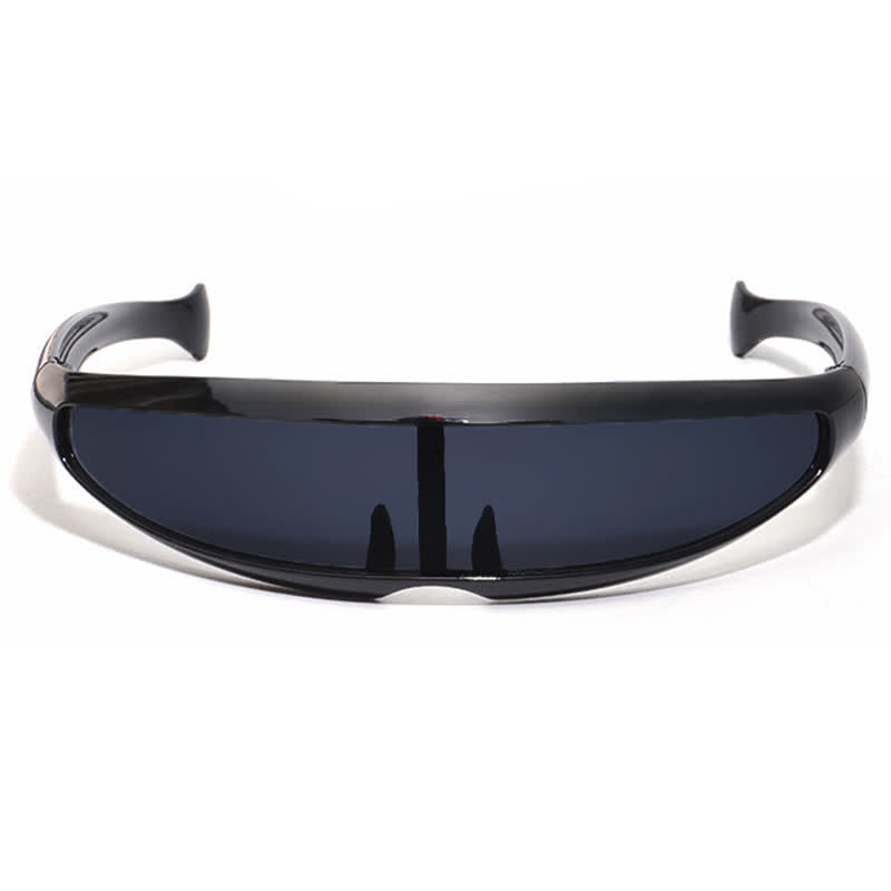 Spykay™ SG61011 One-piece Color Mirror Lens Monolens Cyclops Robotic Futuristic Narrow Y2K Punk Sunglasses - image 8