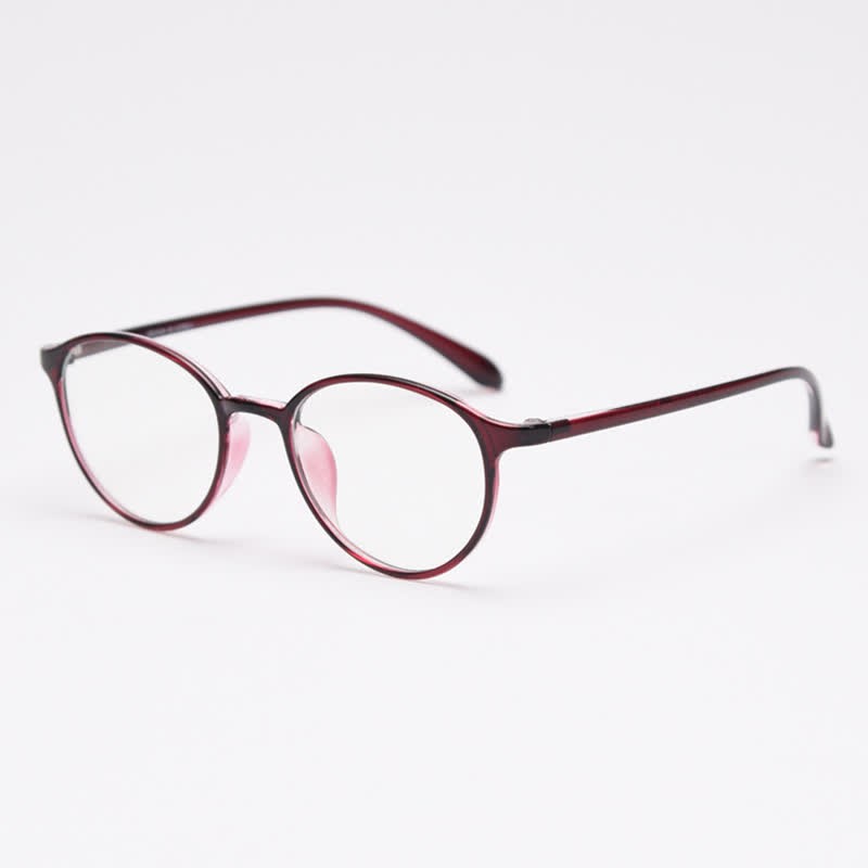 Spykay™ EG26866 Oval Frame Anti-blue Light Simple Classic Lightweight Glasses  - Dark Red - image 6