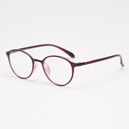 Spykay™ EG26866 Oval Frame Anti-blue Light Simple Classic Lightweight Glasses  - Dark Red - image 6