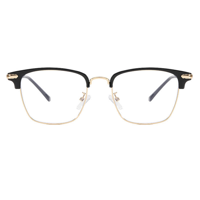 Spykay™ EG26833 Semi-Rimless Retro Square Frame Anti-blue Light Browline Glasses - image 4