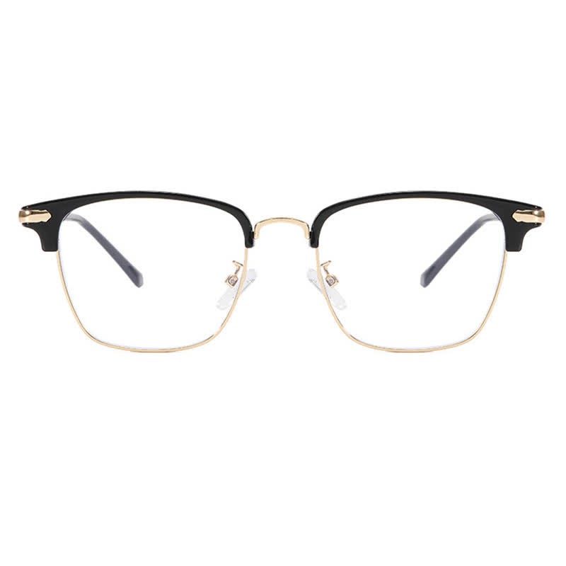 Spykay™ EG26833 Semi-Rimless Retro Square Frame Anti-blue Light Browline Glasses - image 4