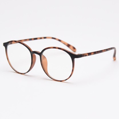 Spykay™ EG26865 Large Round Frame Anti-blue Light Simple Classic Lightweight Glasses  - Leopard - image 11