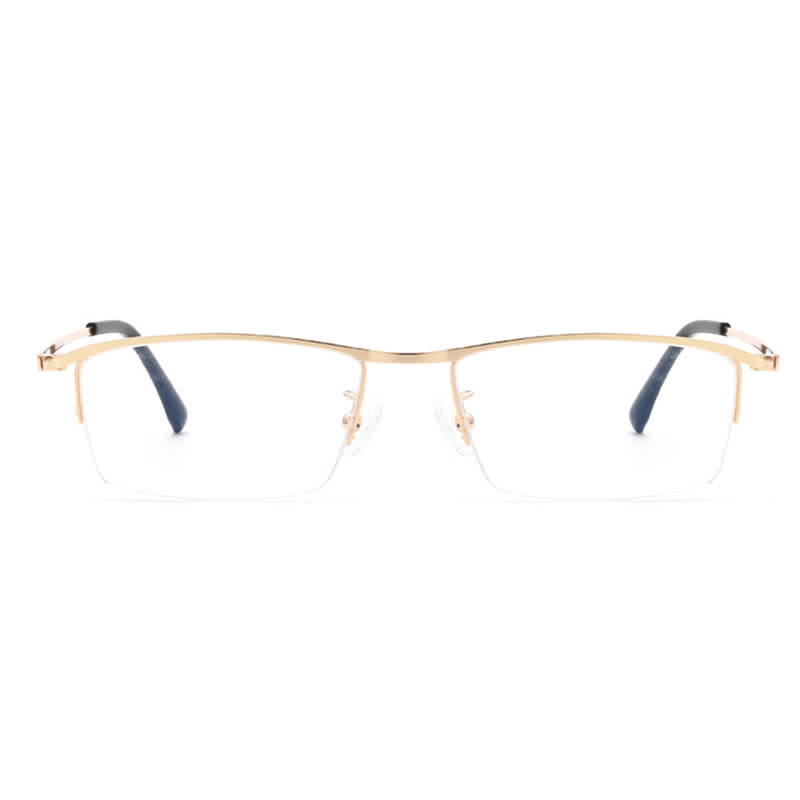 Spykay™ EG26842 Simple Semi-Rimless Titanium Rectangle Frame Anti-blue Light Glasses - image 5