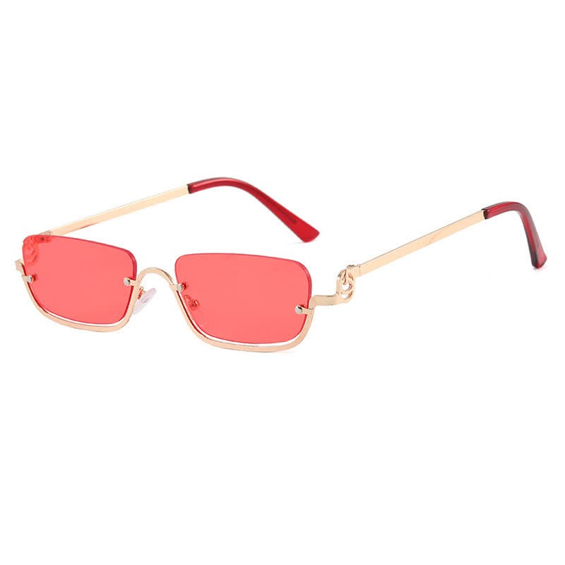 Spykay™ SG60874 Trendy Semi-Rimless Rectangle Frame Sunglasses - Pink - image 20