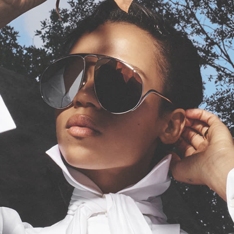 Spykay™ SG60914 Hipster Metal Temples Aviator Sunglasses