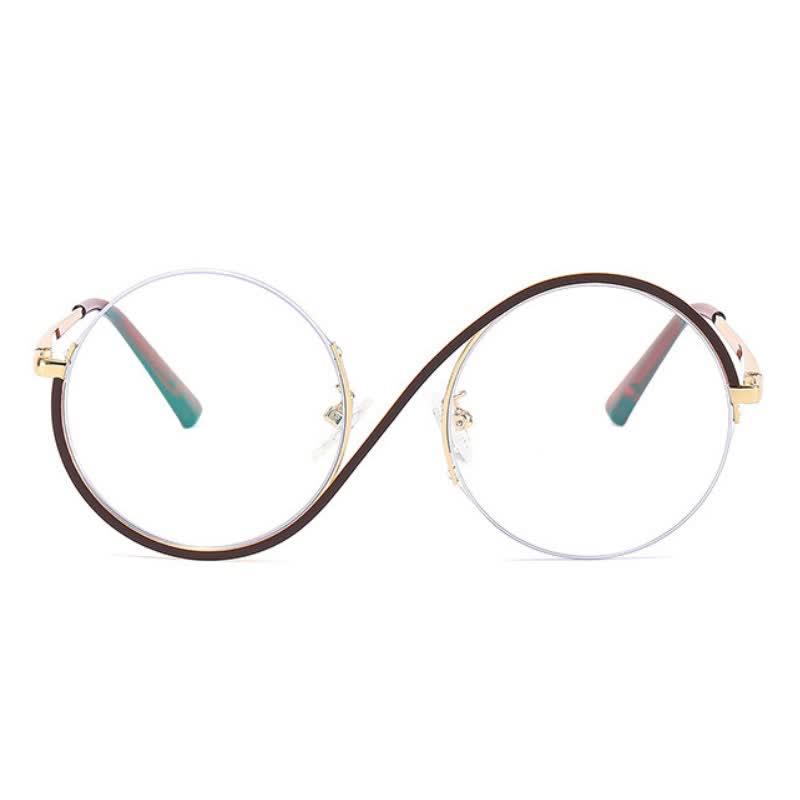 Spykay™ EG26662 "S" Design Metal Semi-Rimless Round Frame Unique Retro-Vintage Glasses - image 28