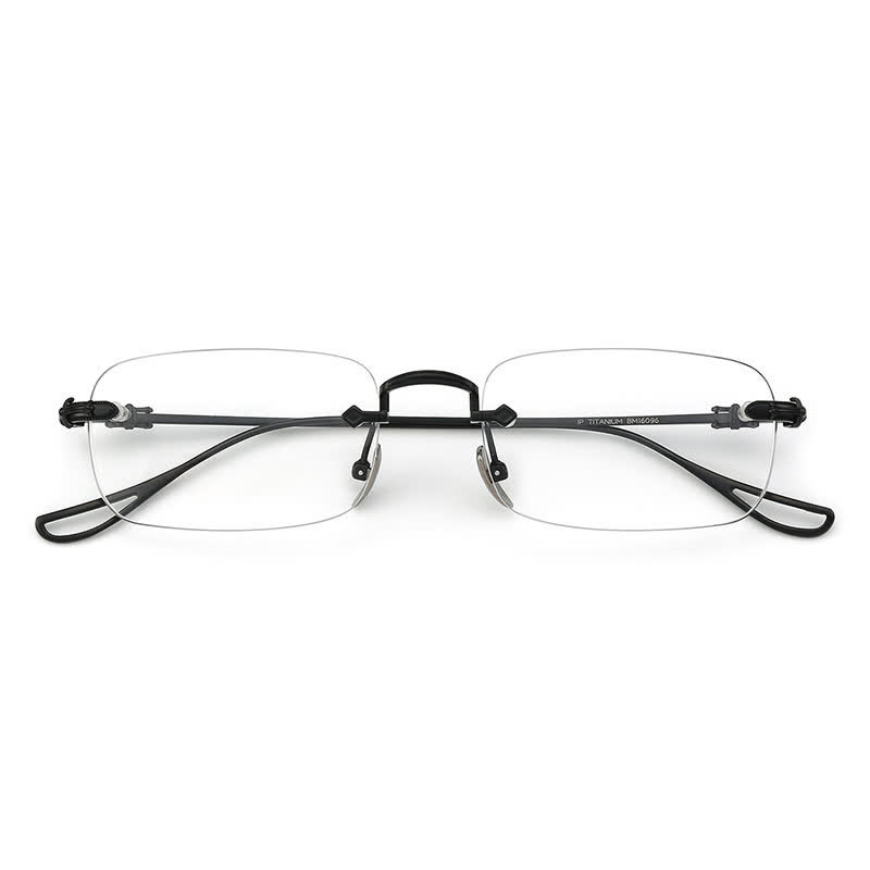 Spykay™ EG26923 Retro Gothic Cross Unisex Rimless Titanium Frame Anti-blue Light Glasses - image 4