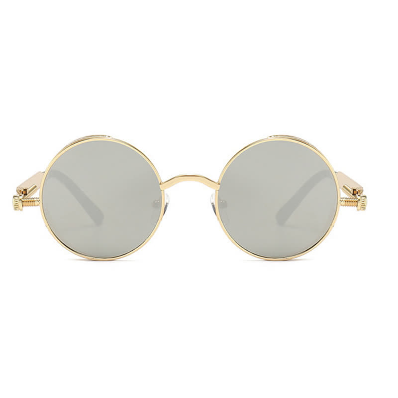 Spykay™ SG60945 Retro Punk Round Frame Spring Temples Sunglasses - image 13