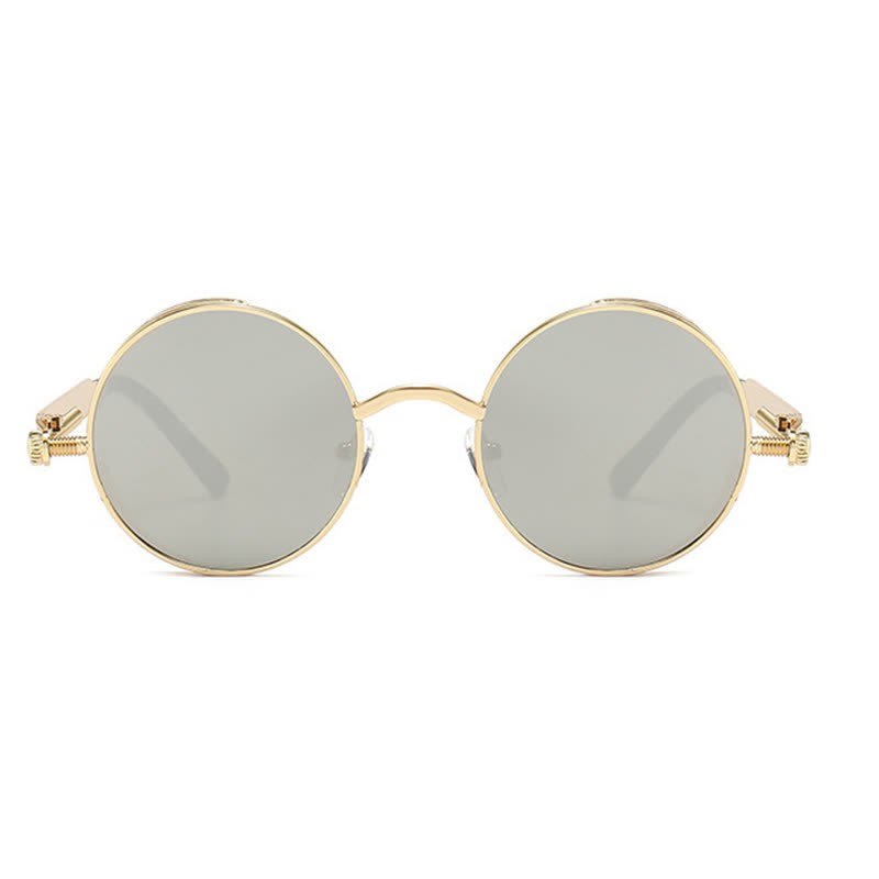 Spykay™ SG60945 Retro Punk Round Frame Spring Temples Sunglasses - image 13