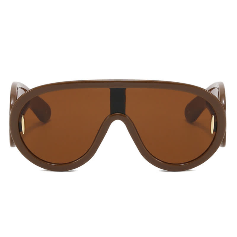 Spykay™ SG61002 Steampunk One-piece Frame Oversized Mirrored Sunglasses - image 20
